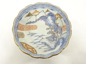 古伊万里　染付　山水　平鉢